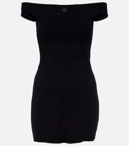 Ribbed-knit bustier mini dress - Courreges - Modalova