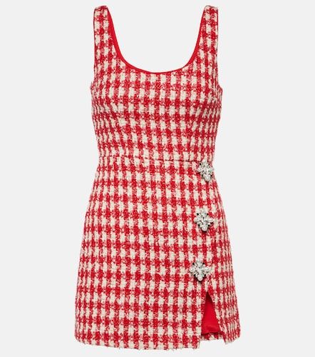 Checked boucle minidress - Self-Portrait - Modalova