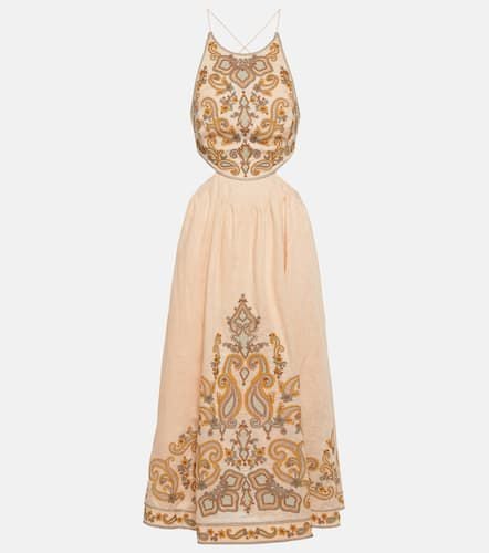 Devi embroidered linen midi dress - Zimmermann - Modalova