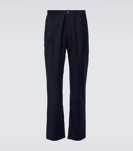 Pleated wool flannel straight pants - Sunspel - Modalova