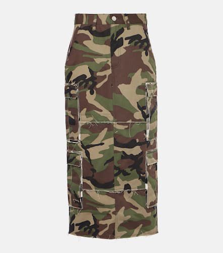 Falda midi cargo de algodón con camuflaje - Vetements - Modalova