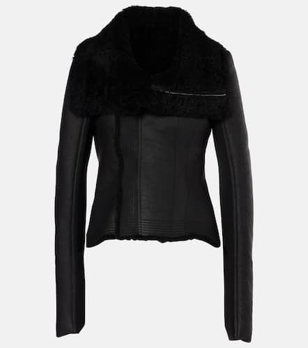 Naska wool-trimmed leather jacket - Rick Owens - Modalova