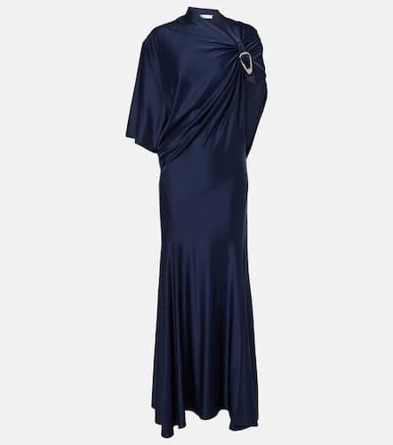 Asymmetrical draped jersey maxi dress - Rabanne - Modalova