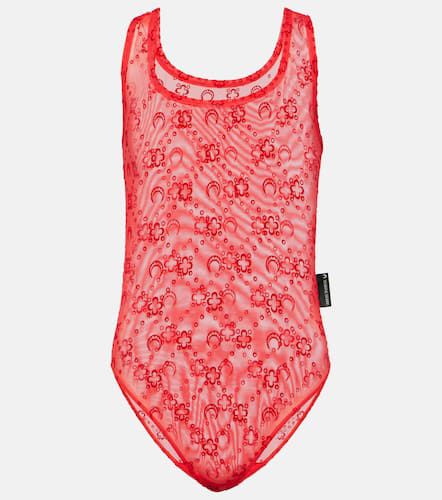 Moonogram embroidered mesh bodysuit - Marine Serre - Modalova