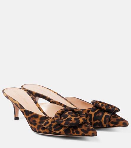 Portofino 55 leopard-print suede mules - Gianvito Rossi - Modalova