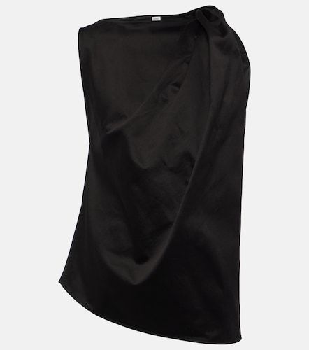 Top drapeado en mezcla de algodón y lino - Toteme - Modalova