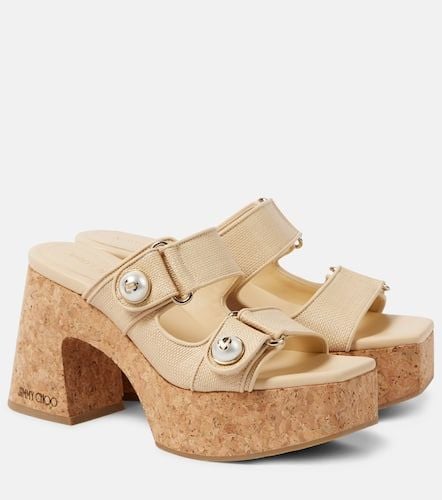 Fayence canvas platform mules - Jimmy Choo - Modalova