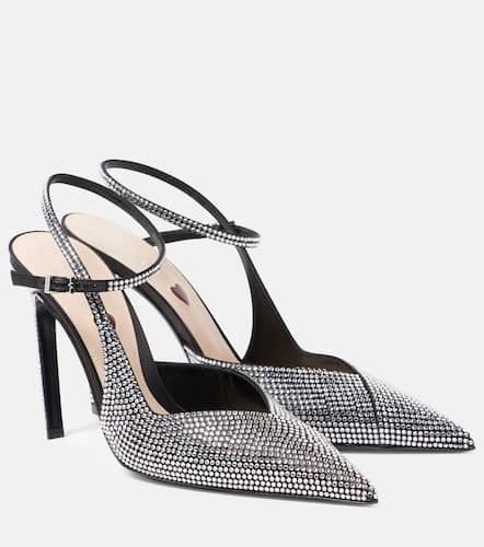 Crystal-embellished satin pumps - Gucci - Modalova