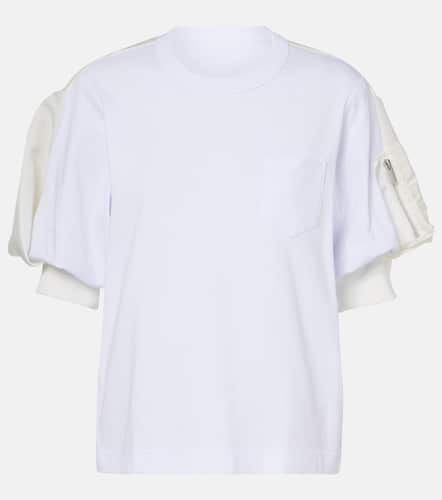 Cotton jersey and twill T-shirt - Sacai - Modalova