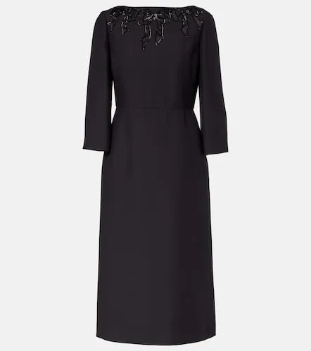 Embroidered wool and silk midi dress - Valentino Garavani - Modalova