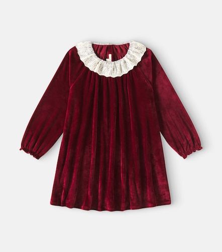 Konges Sløjd Vestido Venola de terciopelo con encaje - Konges Slojd - Modalova