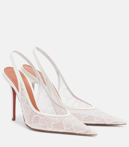 Slingback-Pumps Anok aus Spitze - Amina Muaddi - Modalova