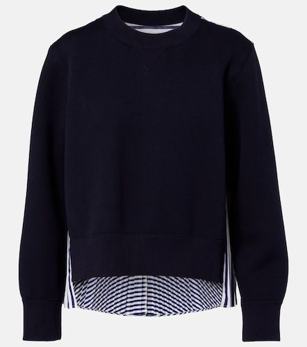 Sudadera en mezcla de algodón a rayas - Sacai - Modalova