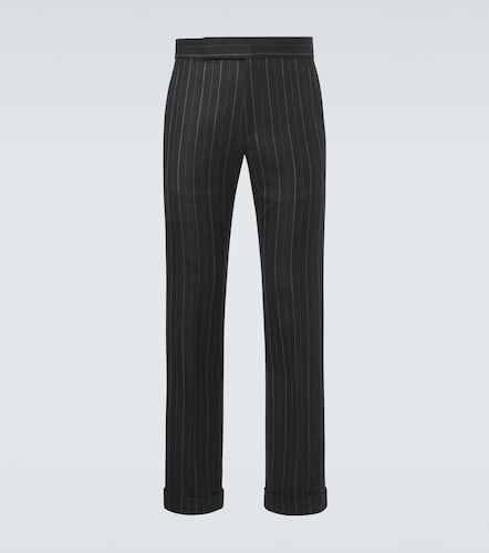 Pantalones rectos de lana a rayas - Tom Ford - Modalova