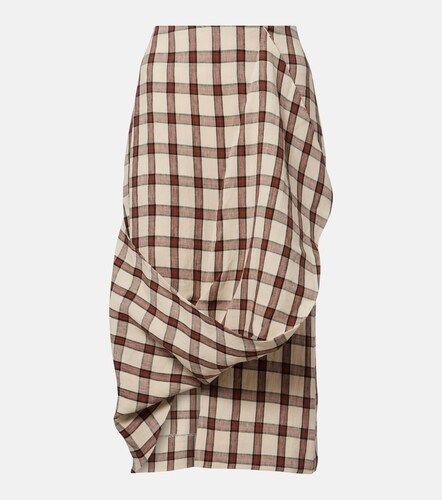 Rohe Checked linen midi skirt - Rohe - Modalova