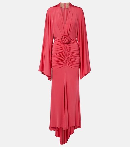 Abito lungo con applicazioni floreali - Blumarine - Modalova