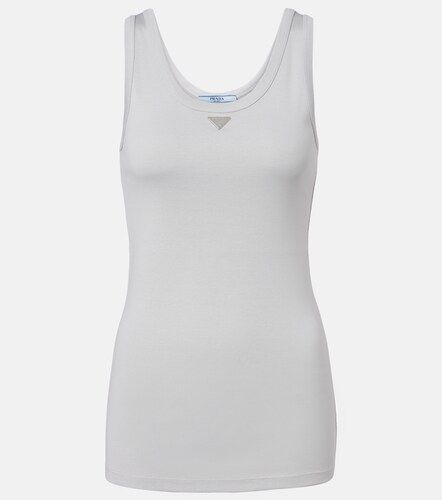 Tank top acanalado de algodón - Prada - Modalova