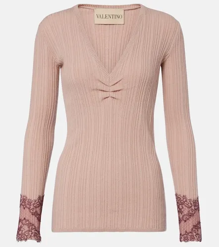 Jersey de cachemir con encaje - Valentino Garavani - Modalova