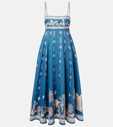 Acacia printed linen maxi dress - Alemais - Modalova