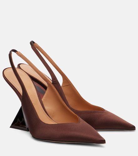 The Attico Satin slingback wedges - The Attico - Modalova