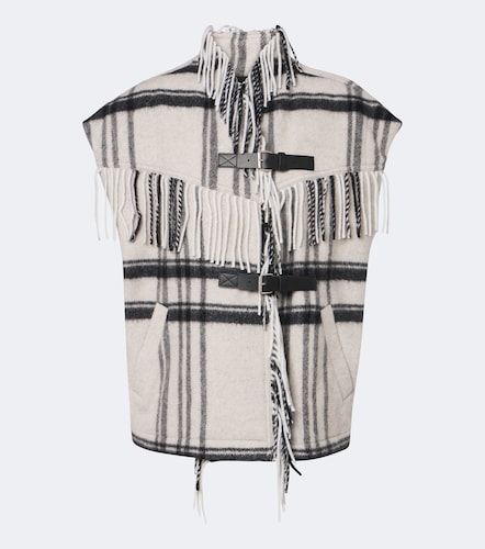 Ginesa checked fringed wool-blend vest - Marant Etoile - Modalova
