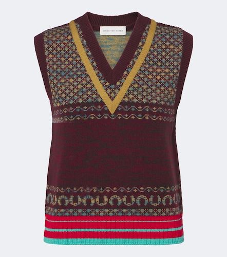 Chaleco de jacquard de cachemir y lana - Dries Van Noten - Modalova
