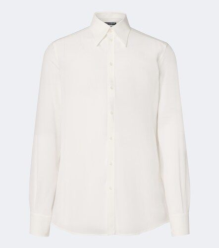 Camicia in crêpe de chine di seta - Dolce&Gabbana - Modalova