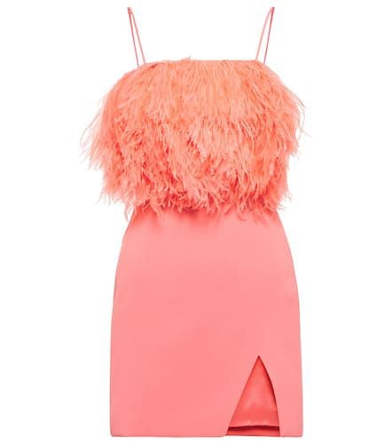 Feather-trimmed cady minidress - David Koma - Modalova