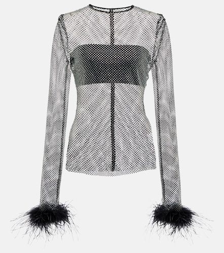 Top in rete con piume - Giuseppe di Morabito - Modalova