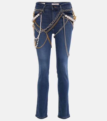 Chain-detail mid-rise slim jeans - Junya Watanabe - Modalova