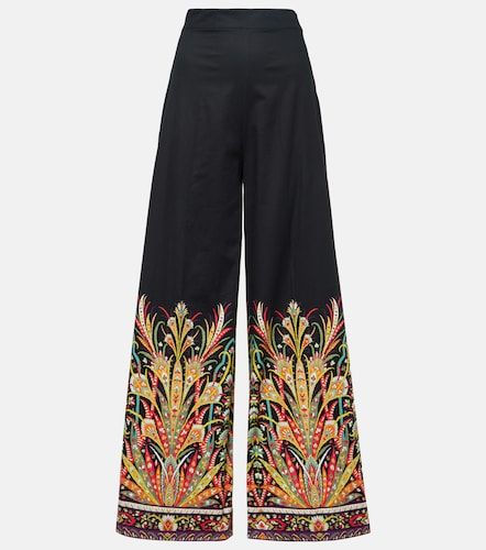 Pantaloni flared in misto cotone con stampa - Etro - Modalova