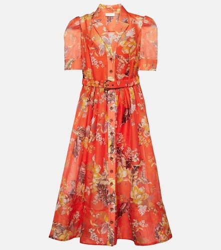 Matchmaker linen and silk shirt dress - Zimmermann - Modalova