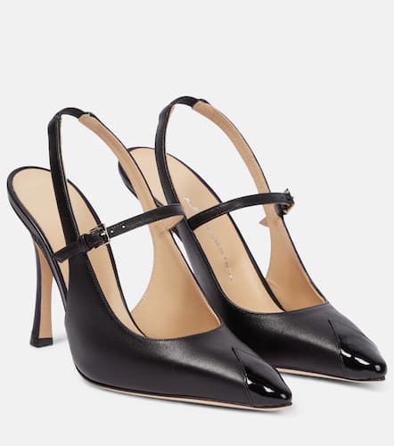 Leather slingback pumps - Alessandra Rich - Modalova