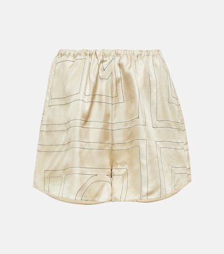 Toteme Shorts de seda con logo - Toteme - Modalova
