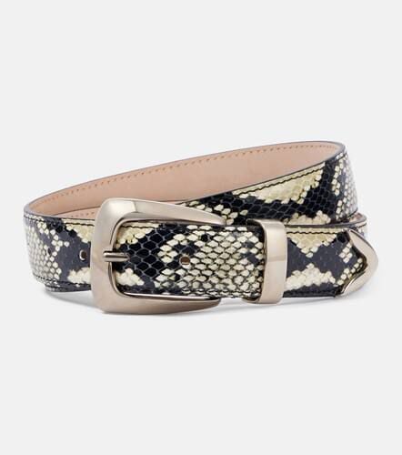 Benny snake-effect leather belt - Khaite - Modalova