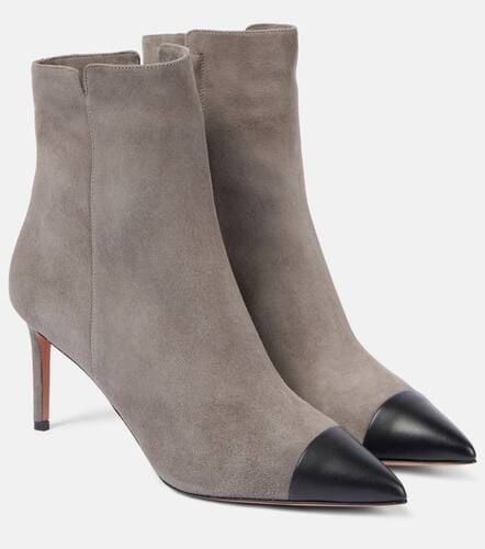 Milanese 75 suede and leather ankle boots - Aquazzura - Modalova