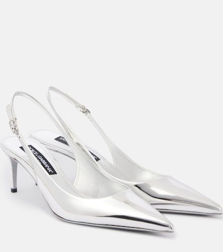 Metallic Slingback-Pumps aus Leder - Dolce&Gabbana - Modalova