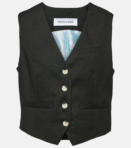 Bennett linen-blend twill vest - Veronica Beard - Modalova