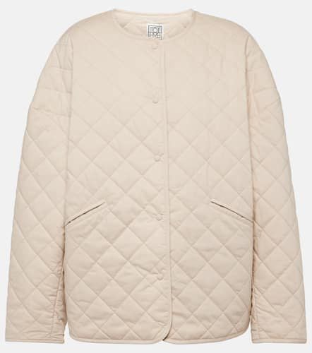 Quilted single-breasted cotton jacket - Toteme - Modalova