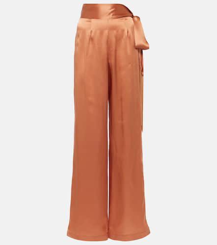 Verdi silk satin wide-leg pants - Taller Marmo - Modalova