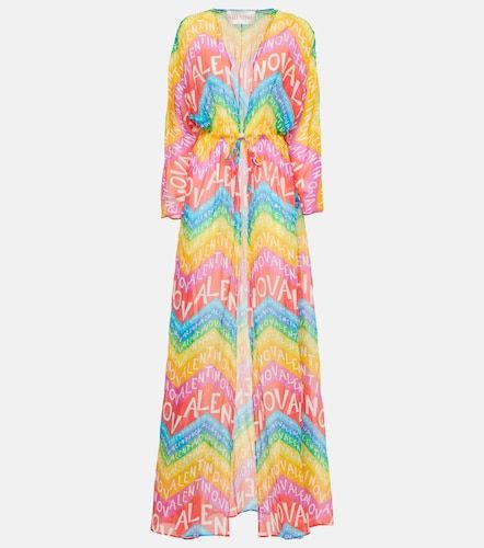 Pareo en mezcla de algodón con logo - Valentino - Modalova