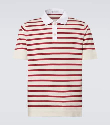 Polo de algodón a rayas - Brunello Cucinelli - Modalova