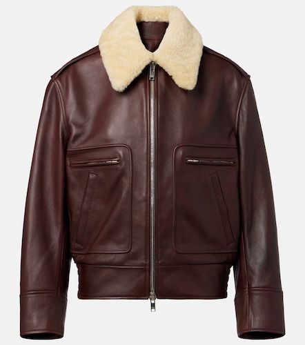 Lederjacke mit Shearling - Bottega Veneta - Modalova