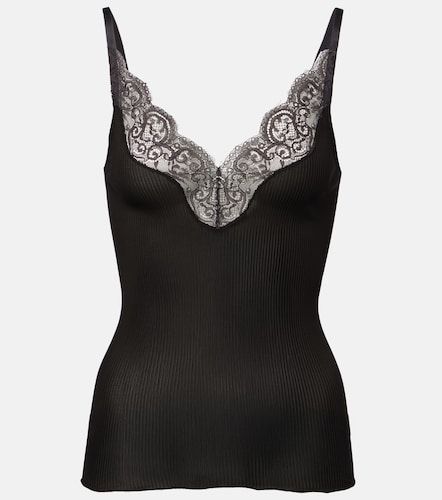 Top aus Seide mit Spitze - Saint Laurent - Modalova