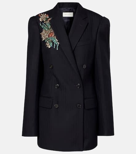 Double-breasted embellished wool blazer - Dries Van Noten - Modalova