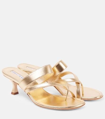 Susa 50 metallic leather mules - Manolo Blahnik - Modalova