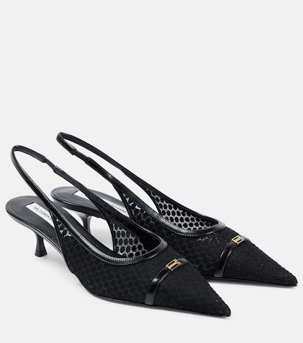 Pumps slingback in mesh con pelle - Victoria Beckham - Modalova