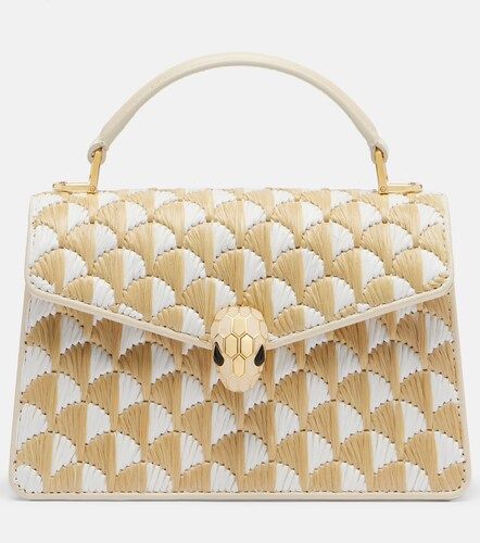 Bolso Serpenti Forever Mini de rafia - Bvlgari - Modalova