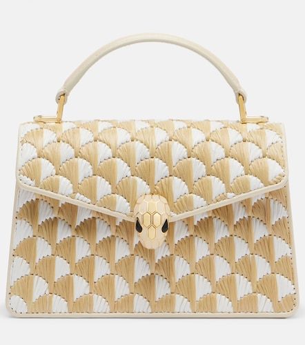 Serpenti Forever Mini raffia top-handle bag - Bvlgari - Modalova
