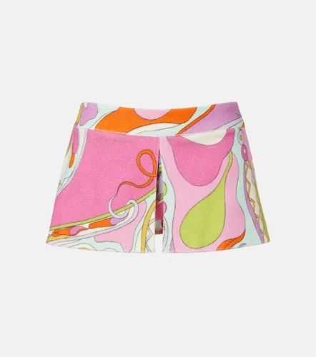 Orchidee cotton-blend terry skort - Pucci - Modalova